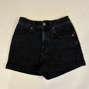 Express black cuffed jean mom shorts shortie shorts size 4